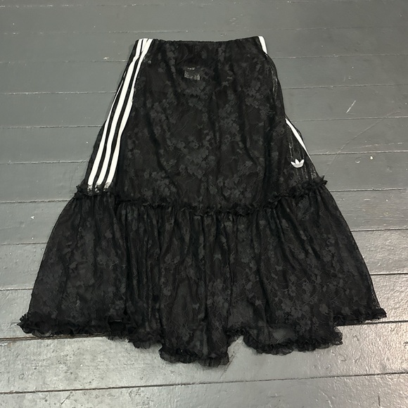 Adidas Originals Lace Black Maxi Skirt - Picture 3 of 8